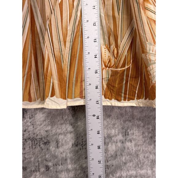 Vintage Salvatore Ferragamo Skirt 42 / US 6 Womens Butterfly Cotton Cross Wrap - Picture 4 of 5